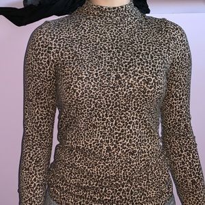 Frank and oak animal print turtle neck